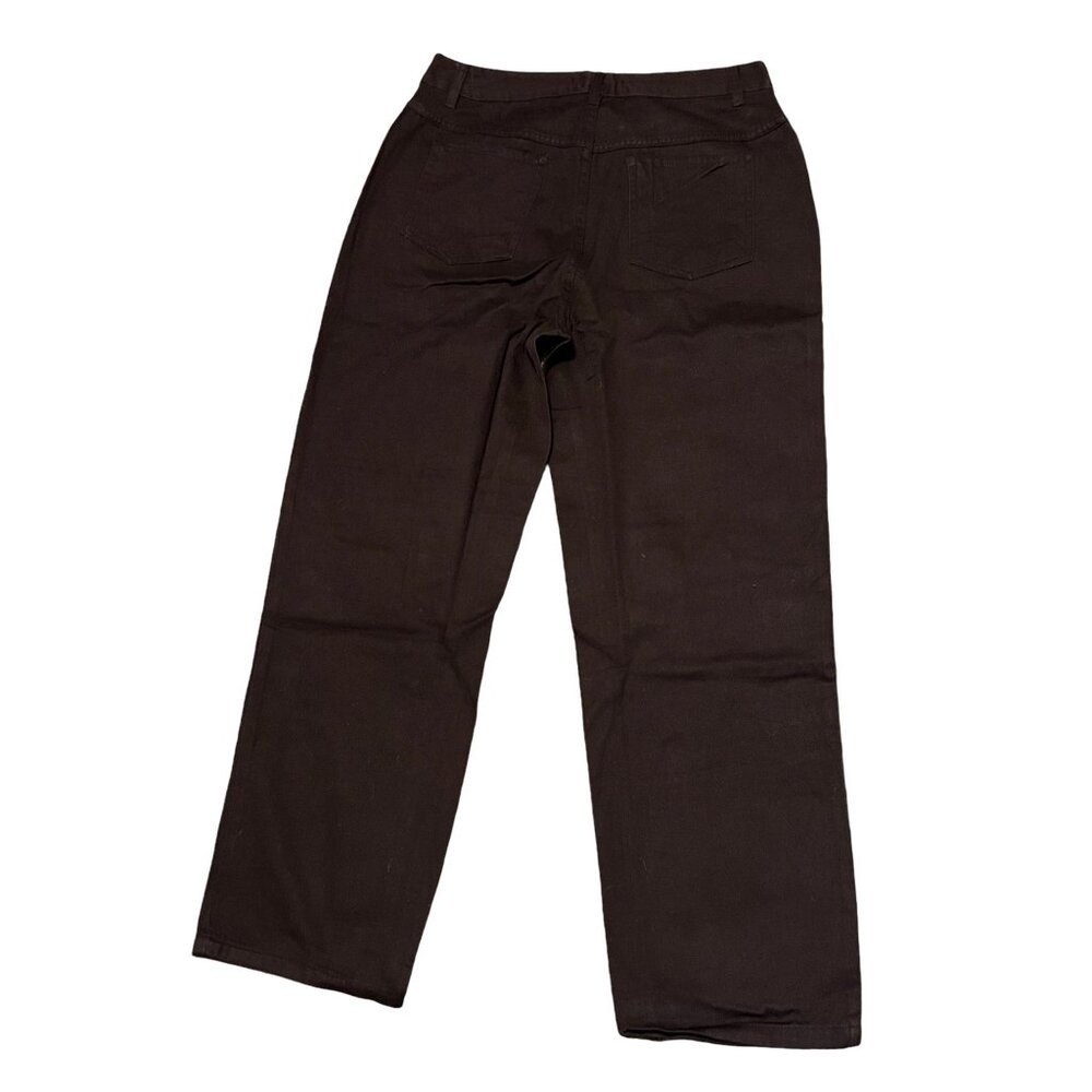Woman Within NWOT Perfect Relaxed Cotton Jean Sz 30 Tall Black - Picture 7 of 8